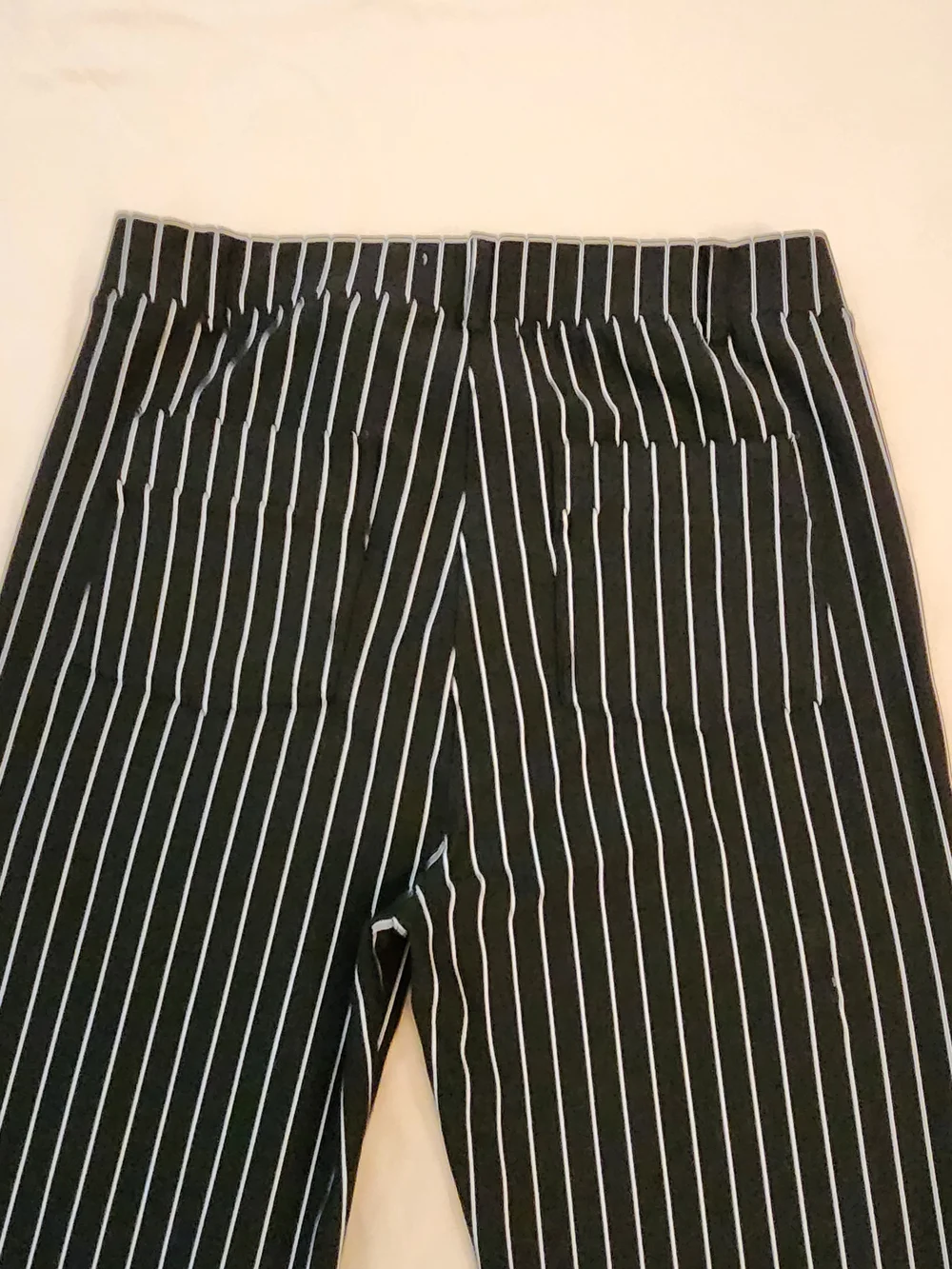 Women's Black Pinstripe Slim Leg Pants